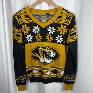 NWOT University of Missouri Mizzou Pullover  V-neck Sweater Sz Medium